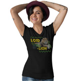 New Zoo & Adventure Park - Loid the Lion - Women's V-Neck T-Shirt