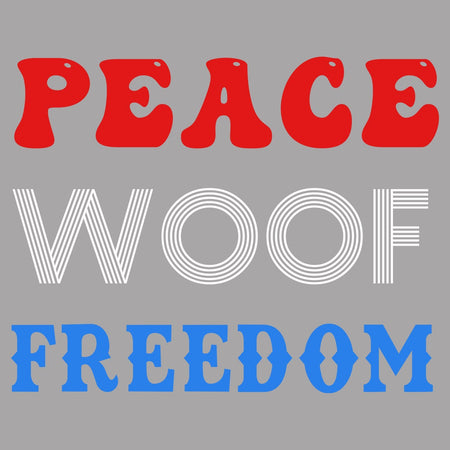 Peace Woof Freedom - Women's V-Neck Long Sleeve T-Shirt