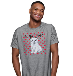 Maltese Puppy Love - Adult Unisex T-Shirt