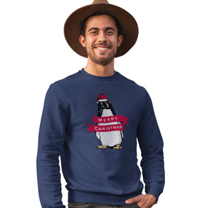  - Merry Christmas Penguin - Adult Unisex Crewneck Sweatshirt
