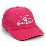 Animal Pride - My Dog is my Best Friend Golden (on Pink) - Ladies Polyester Twill Hat