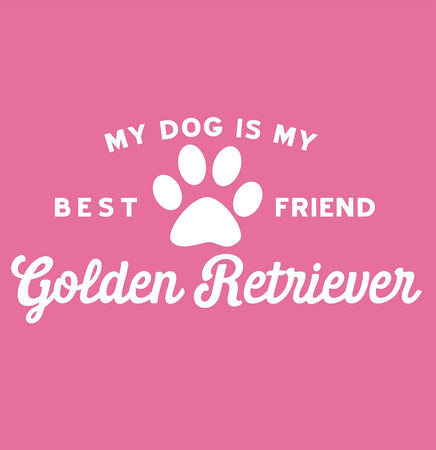 My Dog is my Best Friend Golden on Pink - Youth Pigment Dyed Hat