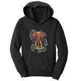 Wiggly Lines Elephant - Kids' Unisex Hoodie Sweatshirt