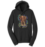 Wiggly Lines Elephant - Adult Unisex Hoodie Sweatshirt