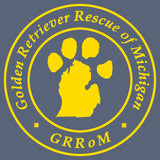 Golden Retriever Rescue of Michigan Logo - Full Front - Adult Tri-Blend T-Shirt