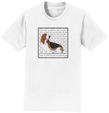 Basset Hound Love Text - Adult Unisex T-Shirt