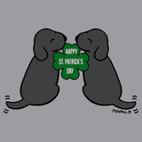 Happy St. Patrick's Day Black Lab Puppies - Kids' Unisex T-Shirt