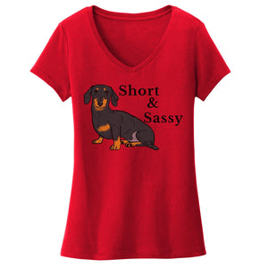 Short and Sassy - Women's V-Neck T-Shirt