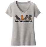 Dachshunds - Women's V-Neck T-Shirt