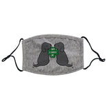 Happy St. Patrick's Day Black Lab Puppies - Adult Adjustable Face Mask