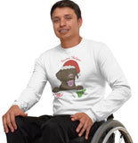  - Santa Helper Chocolate Lab - Adult Unisex Long Sleeve T-Shirt