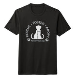 Parker Paws Logo Rescue Foster Adopt - Adult Tri-Blend T-Shirt