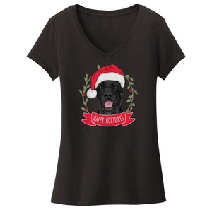 Happy Holidays Lab - Women's V-Neck T-Shirt