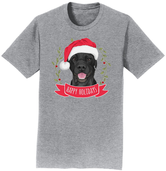 Happy Holidays Lab - Adult Unisex T-Shirt