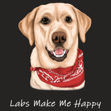 Labs Make Me Happy - Adult Tri-Blend T-Shirt