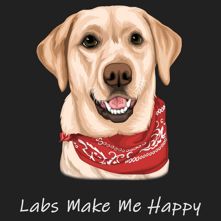 Labs Make Me Happy - Women's V-Neck T-Shirt