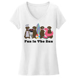 Summer Lineup Chocolate Lab - Women's V-Neck T-Shirt