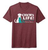 Parker Paws Logo Chews Life - Adult Tri-Blend T-Shirt