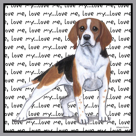 Beagle Love Text - Kids' Unisex Hoodie Sweatshirt