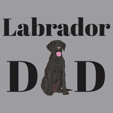 Black Labrador Dad Illustration - Adult Unisex Long Sleeve T-Shirt
