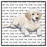 Golden Puppy Love Text - Adult Unisex Hoodie Sweatshirt