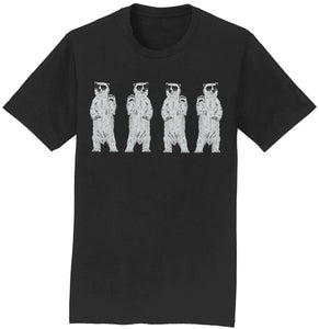 Dancing Polar Bears with Sunglasses - Adult Unisex T-Shirt