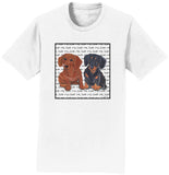 Dachshund Relief - Dachshund Love Text - Adult Unisex T-Shirt