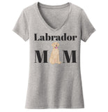 Yellow Labrador Mom Illustration - Women's V-Neck T-Shirt