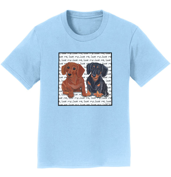 Dachshund Relief - Dachshund Love Text - Kids' Unisex T-Shirt