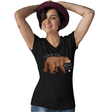 I Love You Beary Much - Women's V-Neck T-Shirt