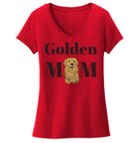 Golden Mom Illustration - Women's V-Neck T-Shirt