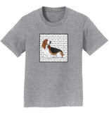 Basset Hound Love Text - Kids' Unisex T-Shirt