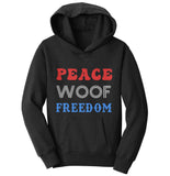 Peace Woof Freedom - Kids' Unisex Hoodie Sweatshirt
