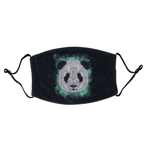 Panda Bear Blue Illustration Adult Adjustable Face Mask | NEW Zoo & Adventure Park