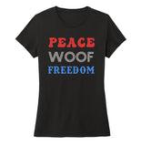 Peace Woof Freedom - Women's Tri-Blend T-Shirt