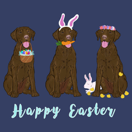 Easter Chocolate Labrador Line Up - Adult Unisex T-Shirt