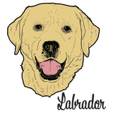 Yellow Labrador Headshot - Women's V-Neck Long Sleeve T-Shirt