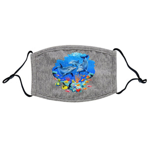 Dolphin Reef Face Mask - Adjustable, Reusable - NEW Zoo & Adventure Park