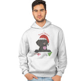  - Santa Helper Black Lab - Adult Unisex Hoodie Sweatshirt