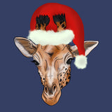 Christmas Giraffe - Adult Unisex Hoodie Sweatshirt