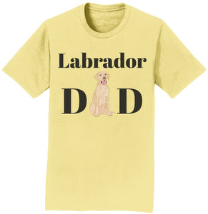 Yellow Labrador Dad Illustration - Adult Unisex T-Shirt