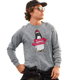  - Merry Christmas Penguin - Adult Unisex Long Sleeve T-Shirt