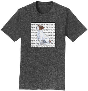 Jack Russell Terrier Love Text - Zeppa Studios - Adult Unisex T-Shirt