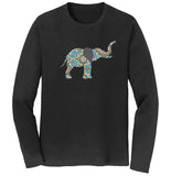 Elephant Mosaic - Adult Unisex Long Sleeve T-Shirt