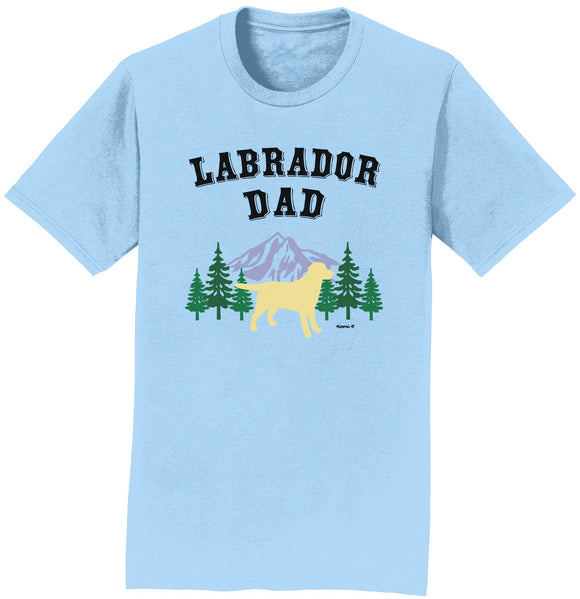 Yellow Lab Dad Mountain - Adult Unisex T-Shirt