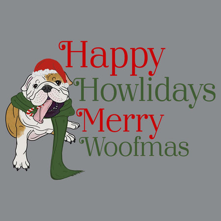 Merry Woofmas Bulldog - Adult Unisex Crewneck Sweatshirt