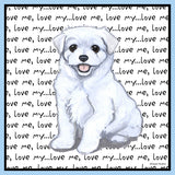 Maltese Puppy Love Text - Adult Unisex T-Shirt