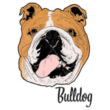 Bulldog Headshot - Adult Unisex Hoodie Sweatshirt
