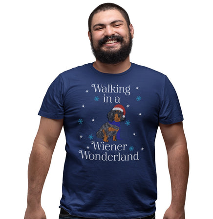 Long Haired Wiener Wonderland - Adult Unisex T-Shirt
