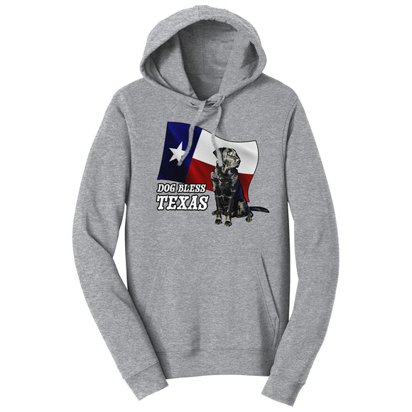 DFWLRRC - Dog Bless Texas Flag Lab - Adult Unisex Hoodie Sweatshirt